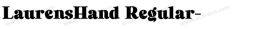 LaurensHand Regular字体转换